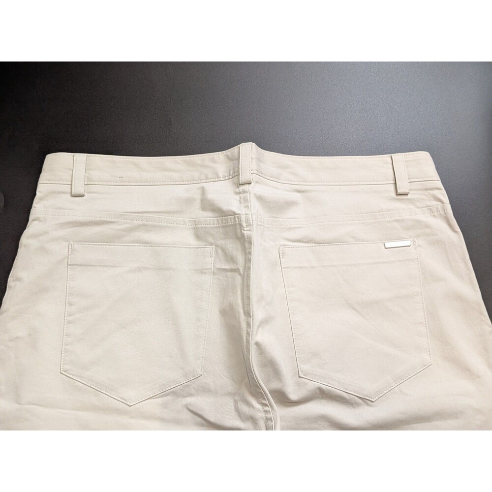 Calvin Klein Slim Fit Tech Chino Pants Men's 34/32 Light Bone Beige - Picture 5 of 12